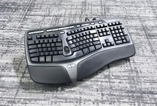 Microsoft Natural Ergonomic Keyboard 4000 Wired USB KU-0462 With Wrist Riser
