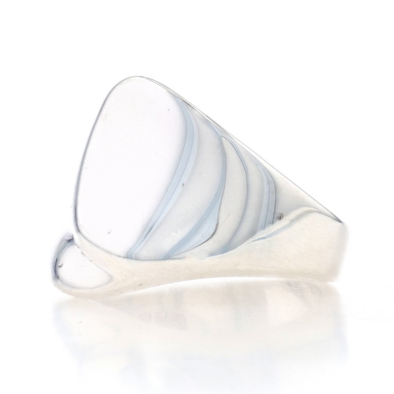 Sterling Silver Abstract Bypass Statement Band - … - image 4