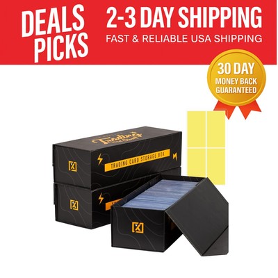 Large Capacity Trading Card Storage Box [3-Pack] | Fits 800 Cards & Toploaders