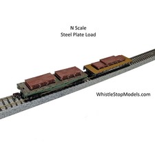 N Scale 1/160 Steel Plate Load Set of 3 N9022  Whistle Stop Models