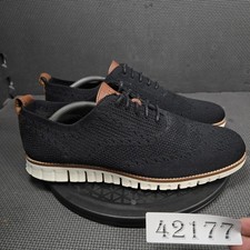Cole Haan Zerogrand Shoes Mens Size 11M Black Knit Wingtip Oxford Dress C24948