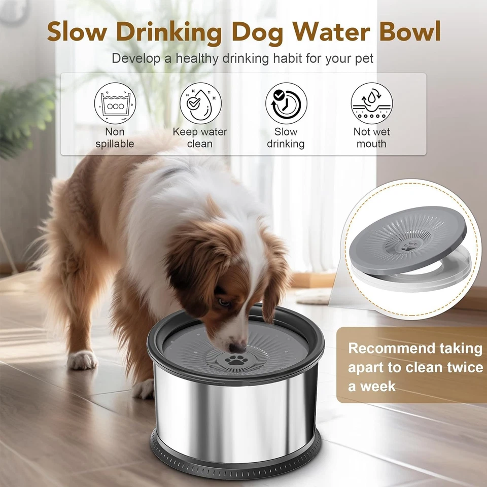 6.5L Dog Water Bowl, 1.6 Gallon Super Capacity No Spill Dog Water Bowl,8388 - Image 3 of 4