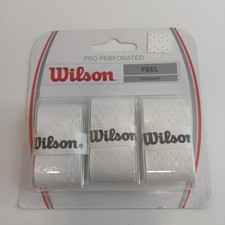 Wilson Pro Perforated Overgrip 3 Pack - White NEW / SEALED