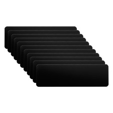 11 Pcs 3x1" Anodized Aluminum Sheet Metal Self Adhesive Plates 1MM Thin Black