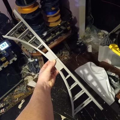 24'' N Scale two Lane Railroad or Vehicle Truss Arch Bridge 3D Printed