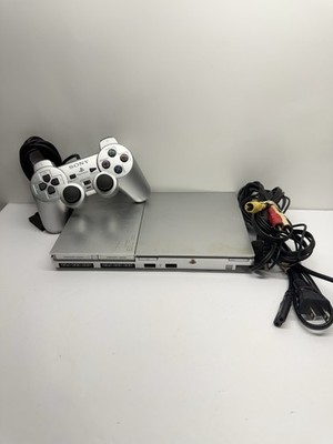 Sony PlayStation 2 Slim Silver SCPH-90001 Video Game Console Bundle Tested