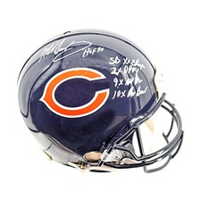 Mike Singletary Bears Autographed Inscribed Authentic Helmet LE/50 Fanatics Auth