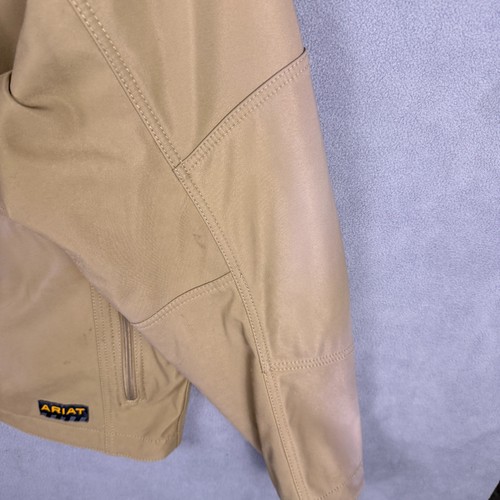 Ariat Rebar Jacket Mens Large Brown Softshell Full Zip Lined Workwear Outdoor - Picture 2 of 10