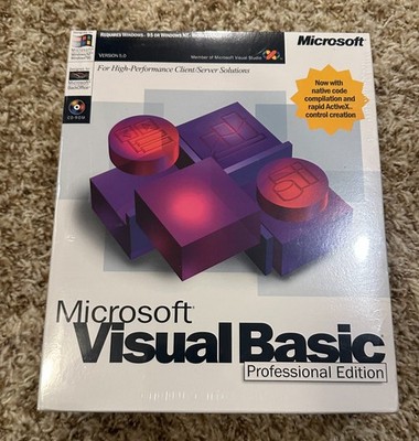 Microsoft Visual Basic Professional Edition Version 5.0 BRAND NEW SEALE