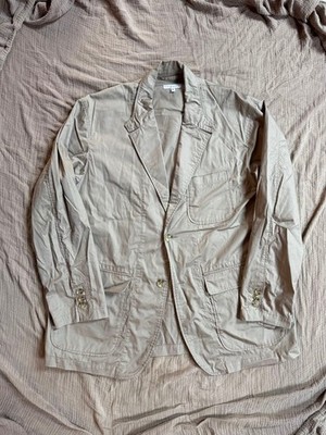 Engineered Garments Reuter Jacket Men's Beige Cotton Poplin M #FC ZCA