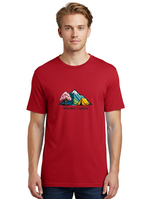 Wander-Lightly-3 Mens Graphic Tee, 100% Cotton, Casual Summer Wear