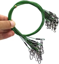 125LB Saltwater Fishing Leaders Heavy Duty Stainless Steel Wire Green-40pcs 
