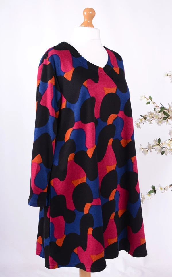 Vestido quente Bella Blue Lagenlook boho incrível colorido artístico 50" busto G/XL - B61 - Imagem 2 de 4