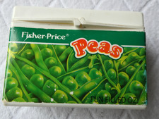 Vintage Fisher Price Fun with Food Peas Container Box Only Pretend 1987