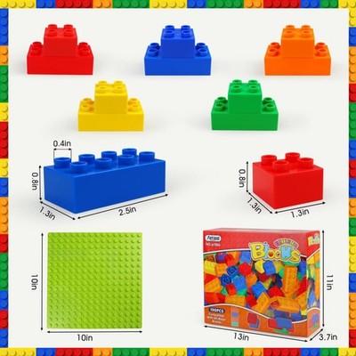 101-Piece Large Classic Building Blocks Set with Baseplate - Perfect STEM Gift