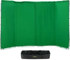 Ikan Portable Panoramic Chroma Key Backdrop Screen - 13.1 feet x 7.8 feet, Green