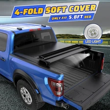 4-Fold 5.7/5.8FT Truck Bed Tonneau Cover For 2009-2025 Dodge Ram 1500 Waterproof