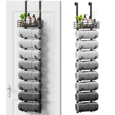 SWTYMIKI Hanging Towel Racks for Bathroom - 9 Tier Over The Door  Wall Mount...