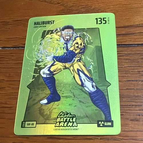 2026 Bo Jackson Battle Arena Haliburst #GBF80 Green Glow Battlefoil SSP CASE HIT