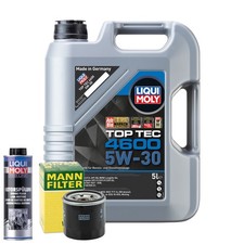 Motoröl 5W30 LIQUI MOLY Top Tec 4600 5L +MANN Ölfilter +Spülung