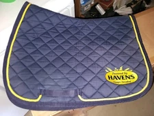 Navy  Havens Horse Feed Logo English/Jumping Saddle Pad. Nice!!