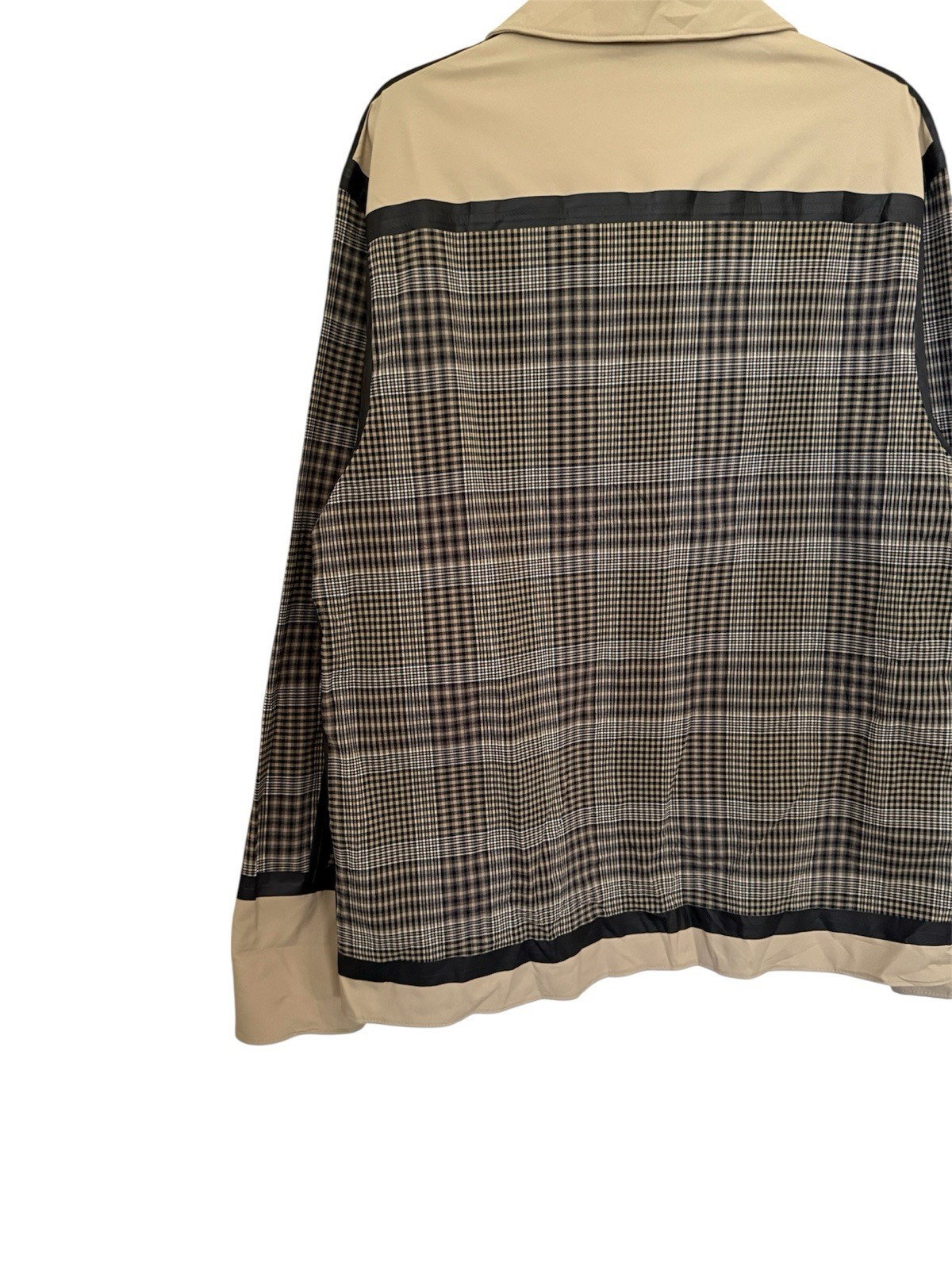 Zara Checked Patchwork Utility Jacket – Beige/Bla… - image 7