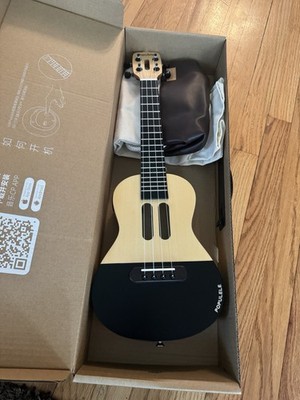 Populele Ukulele 4-String Natural Black with Bag & Manual