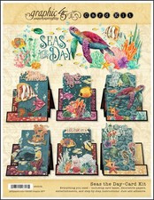 Graphic45 SEAS THE DAY FAUX STEP CARD KIT scrapbooking OCEAN