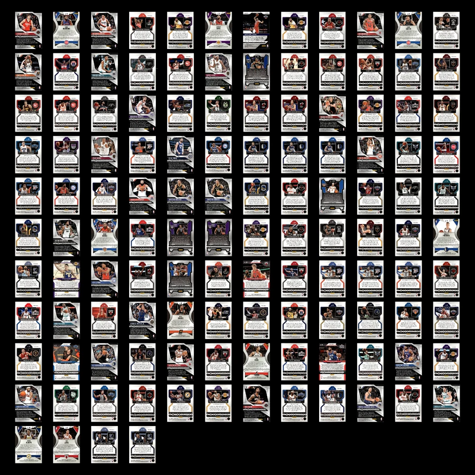 Lote (124) Panini Prizm Rojo/Blanco/Azul Paralelos Mobley/Barnes/Jokic/Rasheed/Bola Foto 2 de 4