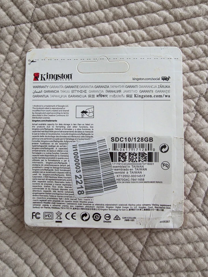 Kingston Technology 128 GB microSDXC Class 10 UHS-1 Memory Card 80MB/s - Image 2 of 2