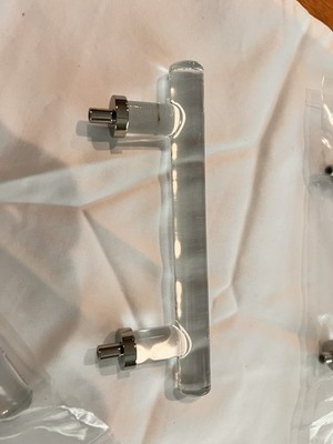 Emtek Crystal Bar pull, 4  C-C US14 - Quantity 10