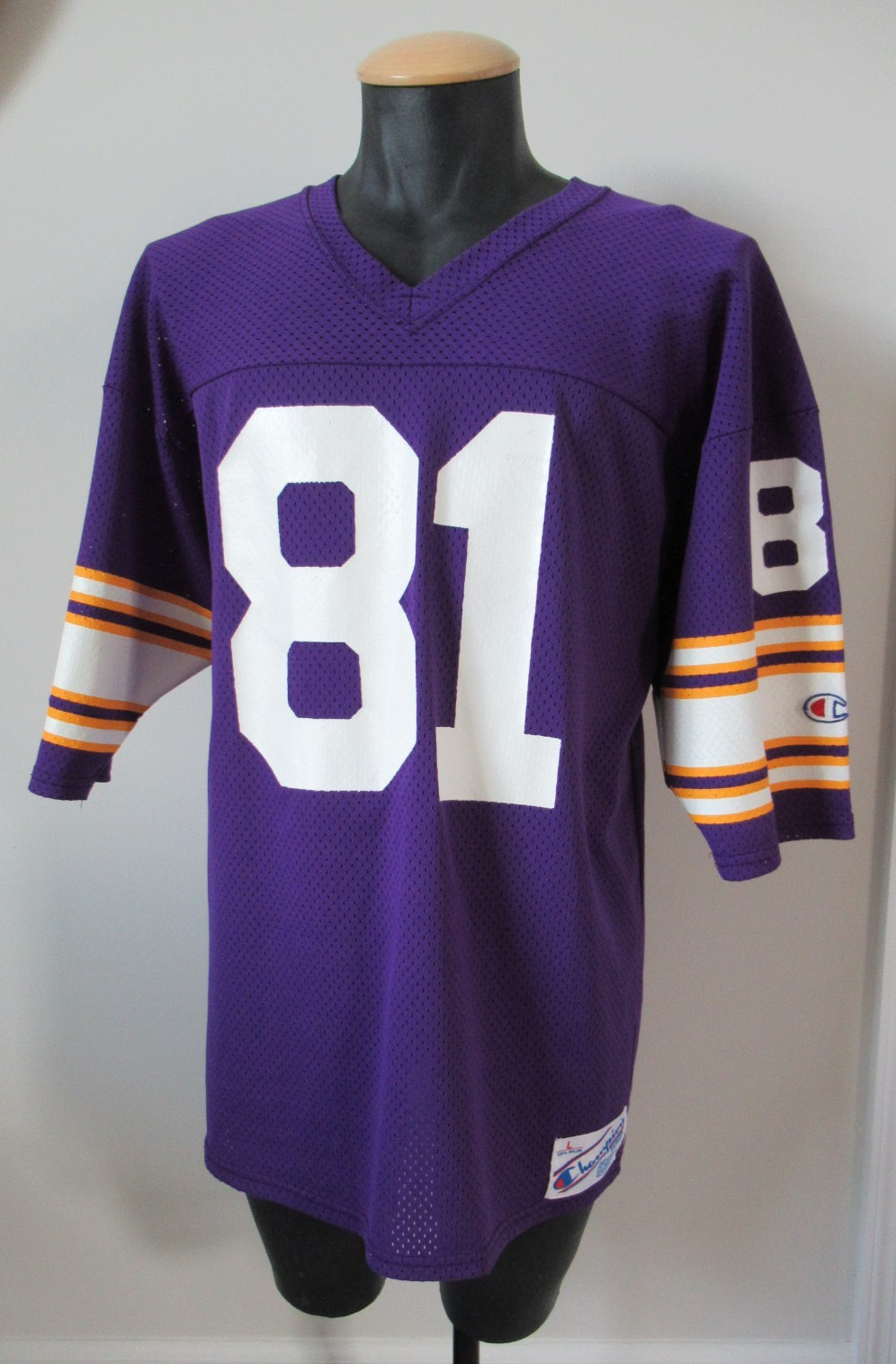 Anthony Carter Minnesota Vikings Vintage Champion Football Jersey Sz L #81 NFL