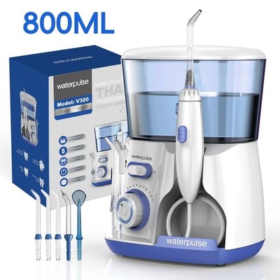 800ML Waterpulse Zahnseide Munddusche Elektrischer Zahnreiniger mit 5 Aufsätzen