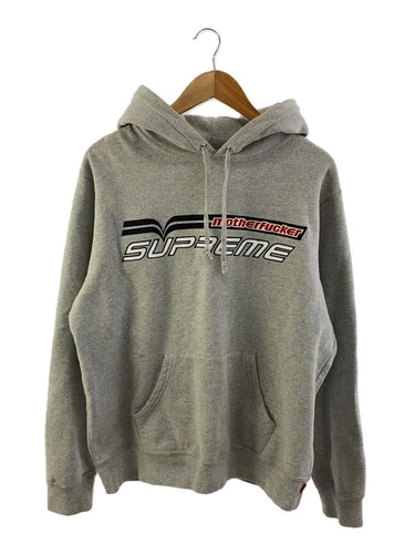 Sweat à capuche Supreme M coton gris occasion