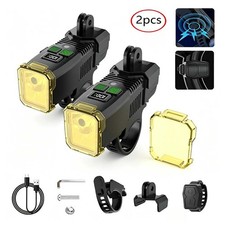 2x Bright Bike Light for Night Riding, Bicycle Light High Low Beam Waterproof