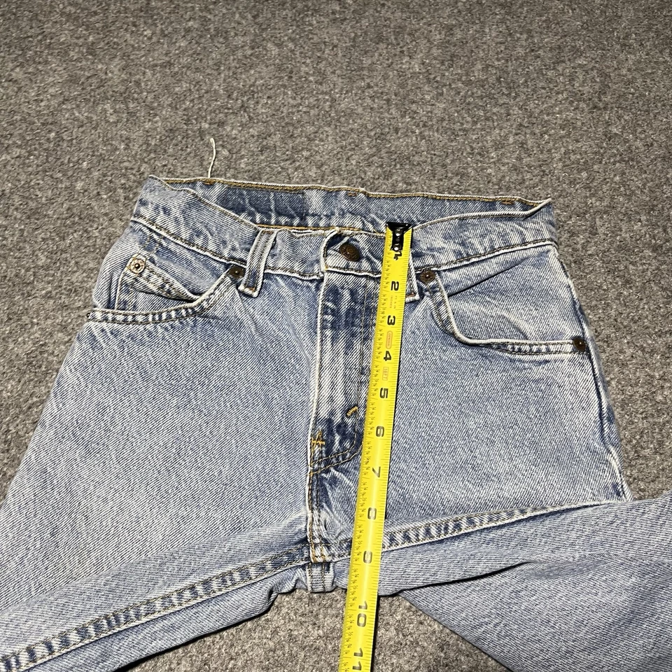 Vintage 90s Levis 505 Jeans Womens 11 JR Orange Tab Straight Leg Denim USA Made - Image 4 of 4