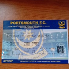 Tcket : 2005/2006 22/10/2005 Premier Portsmouth v Charlton Athletic