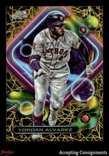2023 Topps Cosmic Chrome Gold Intersteller Refractors #193 Yordan Alvarez 37/50