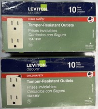 Leviton Decora 15 Amp 125 V Tamper Resistant Duplex Outlet/Recep.Light Alm 2PK 