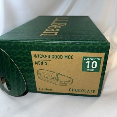 LL Bean Wicked Good Moc Deerskin Lined Size 10 Wide Men  display picture 1