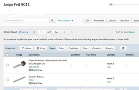 LEGO Star Wars: Jango Fett (8011) Missing Projectile, 1 Alt Pc, instructions