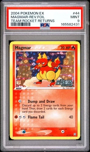 Pokemon Magmar Reverse Holo EX Team Rocket Returns 44/109 PSA 9 Mint