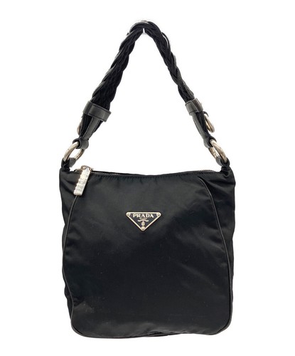 PRADA One-Shoulder Bag Italian Leather Handbag Small Elegant Pre-Owned SR1388
