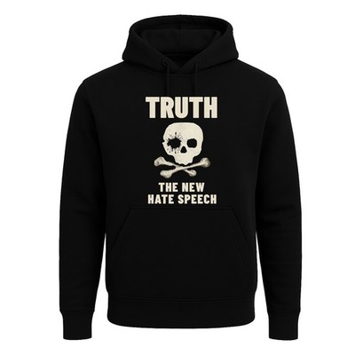 Truth The New Hate Speech Skull Skeleton Hoody Sweatshirt Scary Herren Hoodie
