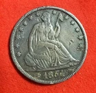1854-O Seated Liberty Half Dollar with Arrows .90 Silver  *902*