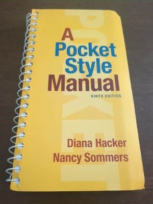 A Pocket Style Manual Ninth Edition Spiral Bound by Diana Hacker Used