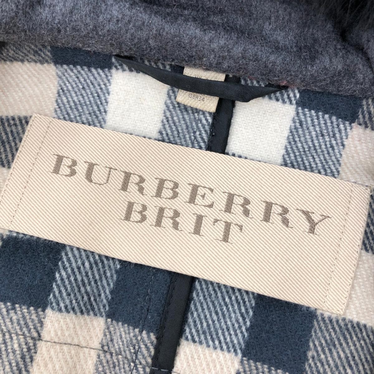 Burberry Brit Duffel coat in good condition Size UK6 Gray Women's outerwear Blue thumbnail 6