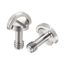 1/4" Male Mounting Screw Adapters Slotted 0.55" Length for Camera Tripod, 2Pcs