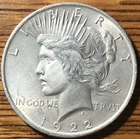 1922 P Peace Silver Dollar $1 -AU Quality Condition - FREE SHIPPING