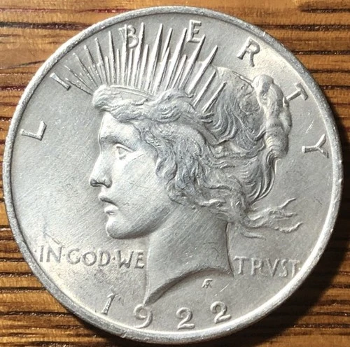 1922 P Peace Silver Dollar $1 -AU Quality Condition - FREE SHIPPING